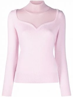 Alexander McQueen sweetheart neckline cashmere jumper