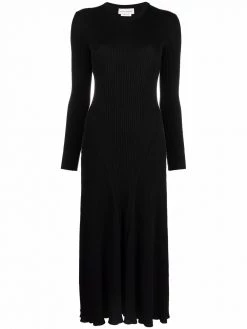 Alexander McQueen ribbed mid-length wool dress