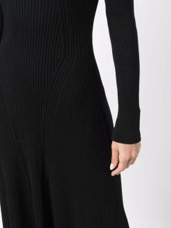 Alexander McQueen ribbed mid-length wool dress