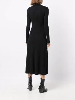 Alexander McQueen ribbed mid-length wool dress