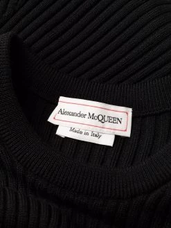 Alexander McQueen ribbed mid-length wool dress
