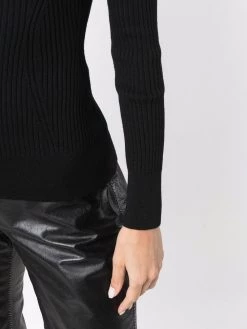 Alexander McQueen zip-detail ribbed-knit top