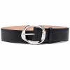 Alexander McQueen silver-tone buckle leather belt
