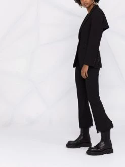 Alexander McQueen fitted lace-back peak-lapel blazer