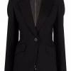 Alexander McQueen fitted lace-back peak-lapel blazer