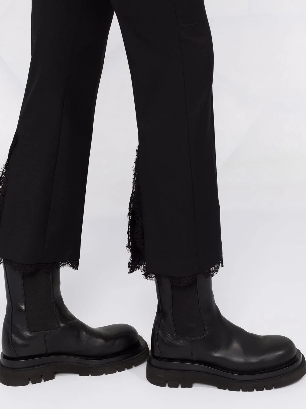 Cheap π₯° Alexander McQueen Lace trim tailored cropped trousers π 3 Alexander McQueen lace-trim tailored cropped trousers