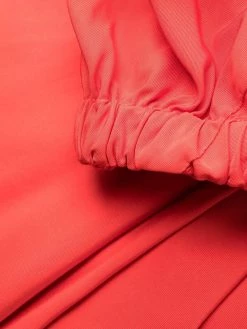 Alexander McQueen ruched-detail puff-sleeves dress