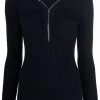 Alexander McQueen ribbed-knit half-zip top