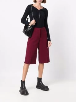 Alexander McQueen ribbed-knit half-zip top