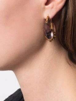 Alexander McQueen sculpted hoop earrings