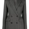 Alexander McQueen vertical-stripe double-breasted blazer