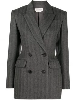 Alexander McQueen vertical-stripe double-breasted blazer