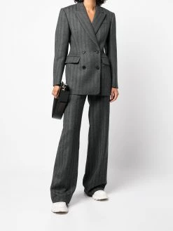 Alexander McQueen vertical-stripe double-breasted blazer