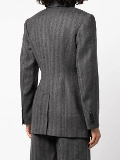 Alexander McQueen vertical-stripe double-breasted blazer