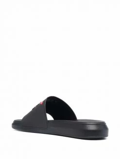 Alexander McQueen embossed logo slides