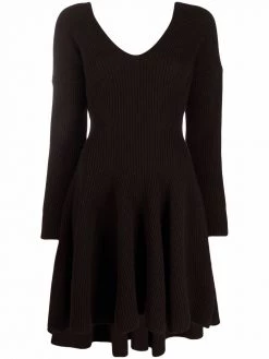 Alexander McQueen knitted flared dress