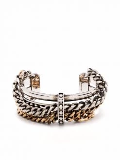 Alexander McQueen multi-chain cuff bracelet