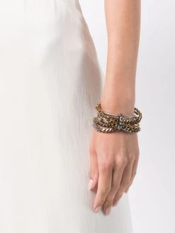 Alexander McQueen multi-chain cuff bracelet