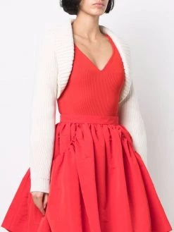 Alexander McQueen ribbed cashmere bolero