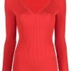 Alexander McQueen V-neck ribbed-knit jumper