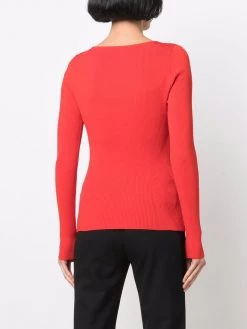 Alexander McQueen V-neck ribbed-knit jumper