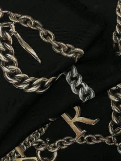 Alexander McQueen chain-print wool scarf