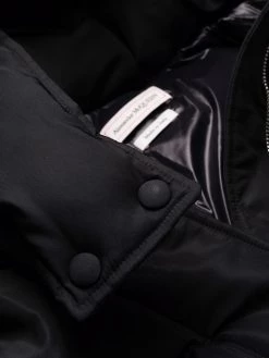 Alexander McQueen logo-print hooded puffer jacket