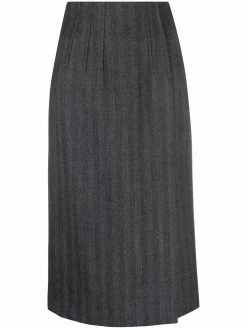 Alexander McQueen pintucked pencil skirt