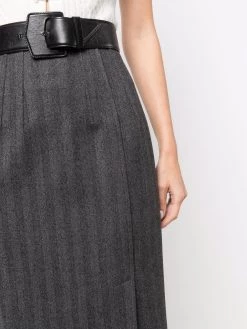 Alexander McQueen pintucked pencil skirt