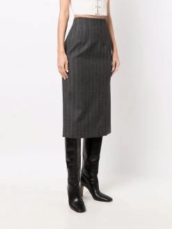 Alexander McQueen pintucked pencil skirt