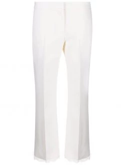 Alexander McQueen lace-panel cropped trousers