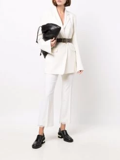 Alexander McQueen lace-panel cropped trousers