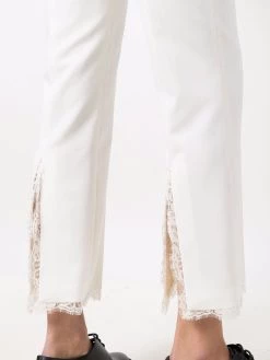 Alexander McQueen lace-panel cropped trousers