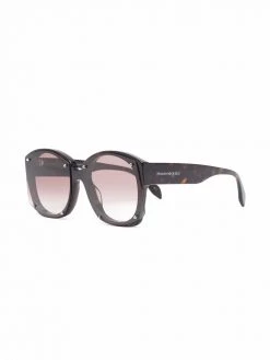 Alexander McQueen tortoiseshell-effect oversized-frame sunglasses