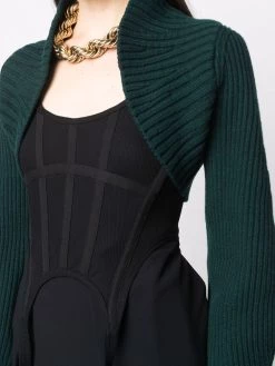 Alexander McQueen ribbed-knit cropped cardigan