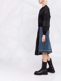 Alexander McQueen panelled crew-neck sweatshirt