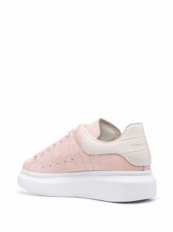 Alexander McQueen crocodile-embossed leather sneakers