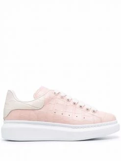 Alexander McQueen crocodile-embossed leather sneakers