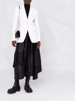 Alexander McQueen lace-panel single-breasted blazer