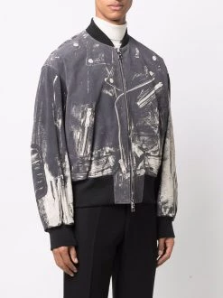 Alexander McQueen zipped bomber jacket