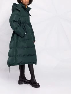 Alexander McQueen logo-embroidered padded coat