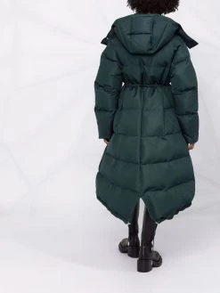 Alexander McQueen logo-embroidered padded coat