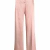 Alexander McQueen satin-effect wide-leg trousers