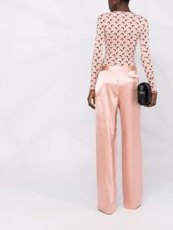 Alexander McQueen satin-effect wide-leg trousers