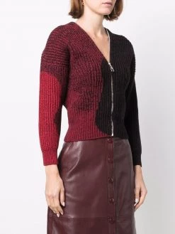 Alexander McQueen zipped-up V-neck sweater