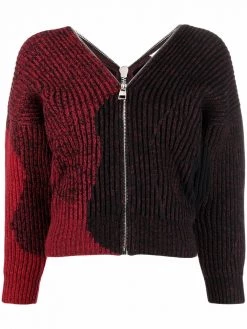 Alexander McQueen zipped-up V-neck sweater