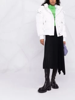 Alexander McQueen graffiti logo-print hooded puffer jacket