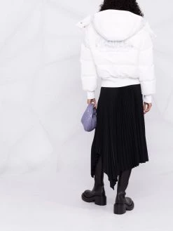 Alexander McQueen graffiti logo-print hooded puffer jacket