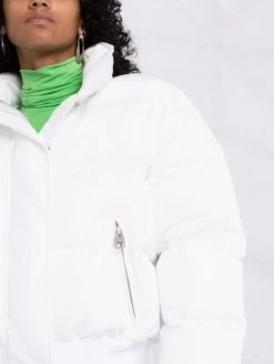 Alexander McQueen graffiti logo-print hooded puffer jacket