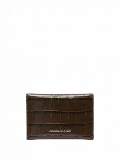 Alexander McQueen embossed crocodile-effect wallet